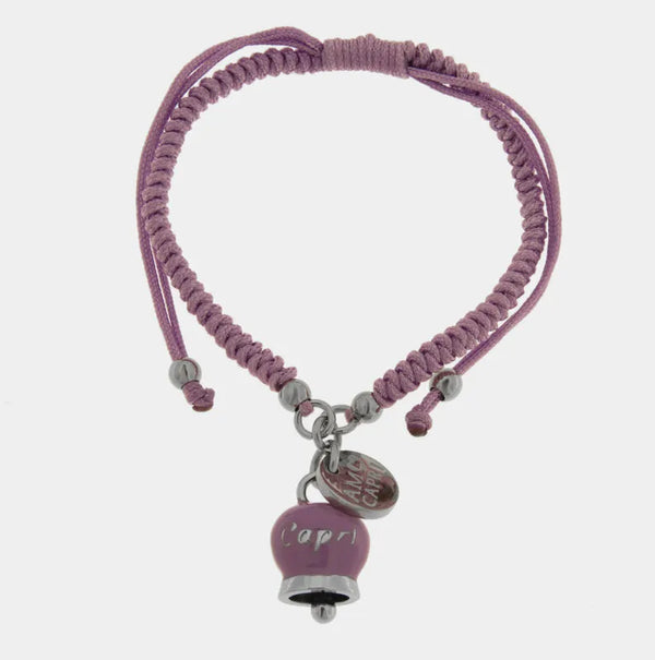 Bracciale Acciaio Campanella Portafortuna Giardini di Capri — collezione anima azzurra