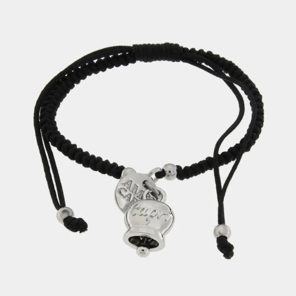Bracciale in Acciaio con campanella portafortuna con scritta Capri — collezione anima azzurra