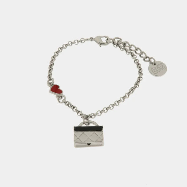 Bracciale in Metallo con borsa nera — collezione arco naturale