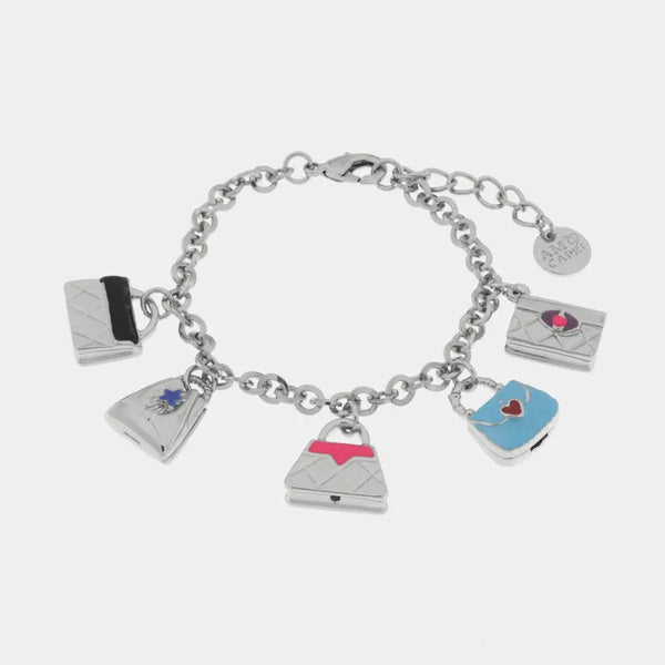 Bracciale in Metallo con borse colorate — collezione arco naturale