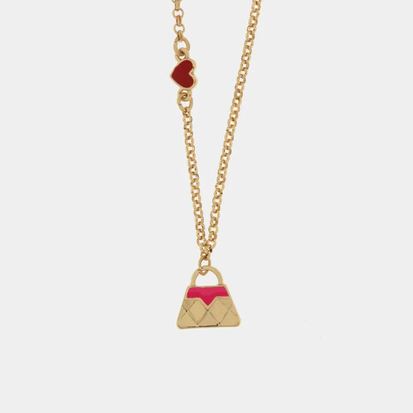 Collana in Metallo con borsetta — collezione arco naturale