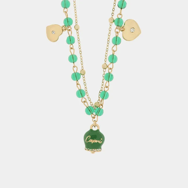 Collana in Metallo Con campanella portafotuna Capri — collezione belvedere