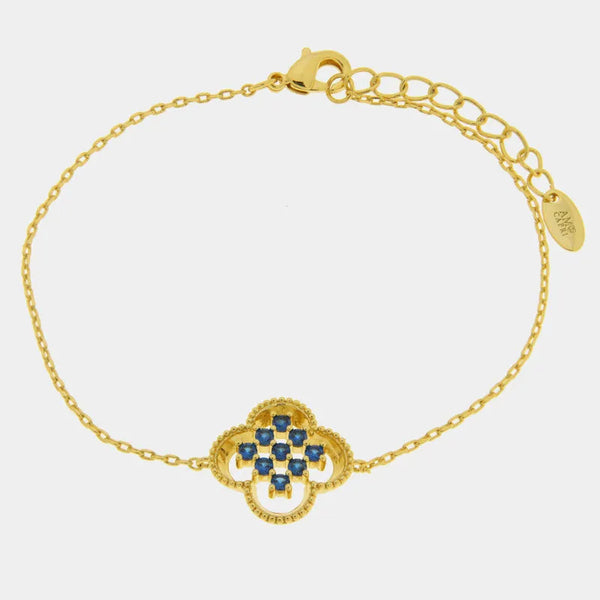 Bracciale in Metallo fiore blu — collezione eterna