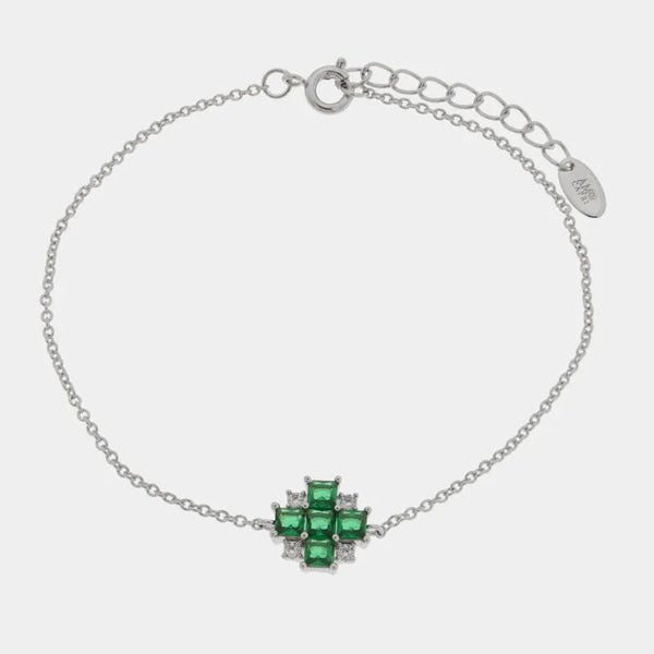 Bracciale in Metallo fiore verde — collezione eterna