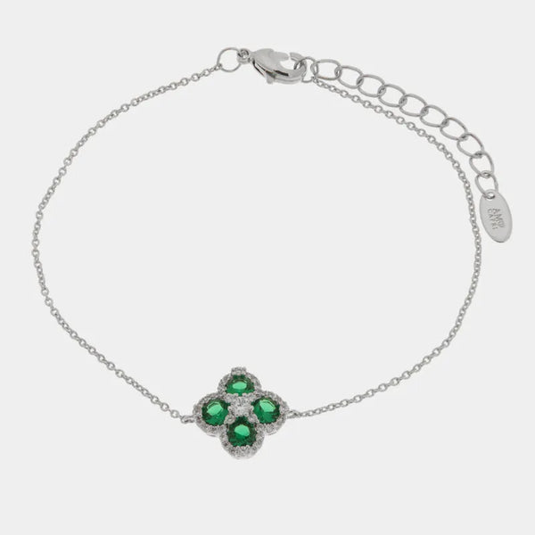 Bracciale in Metallo fiore verde — collezione eterna