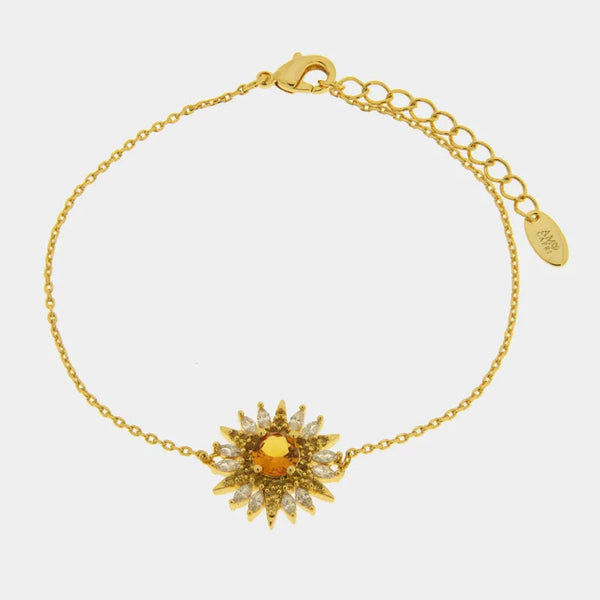 Bracciale in Metallo sole zirconato — collezione eterna