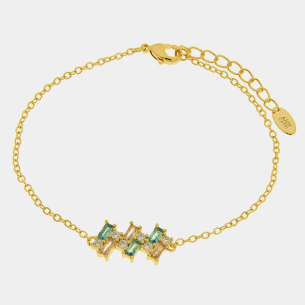 Bracciale in Metallo zirconi colorati — collezione eterna