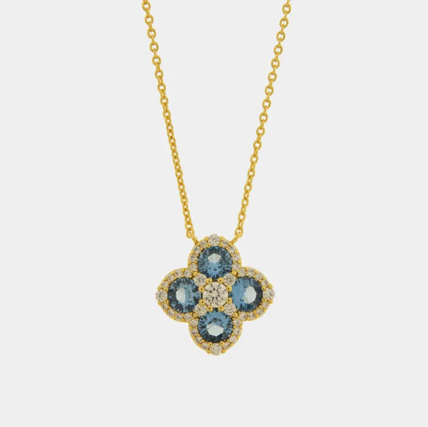 Collana in Metallo croce blu — collezione eterna