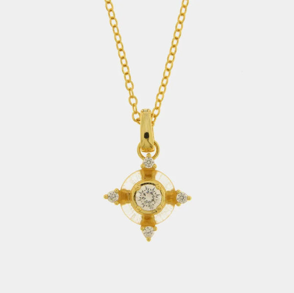 Collana in Metallo croce gialla — collezione eterna