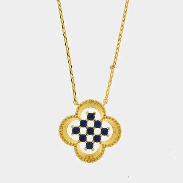 Collana in Metallo fiore blu — collezione eterna