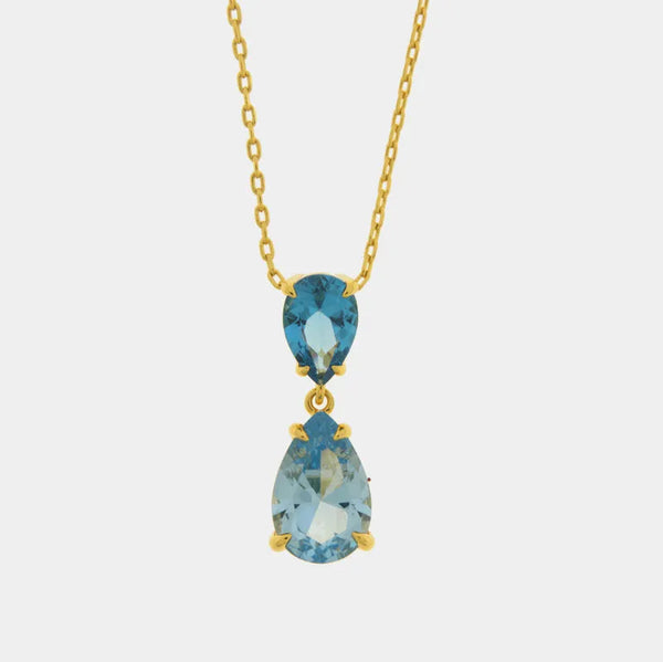 Collana in Metallo goccia blu — collezione eterna