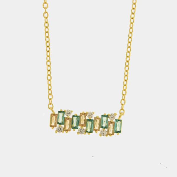 Collana in Metallo zirconi colorati — collezione eterna