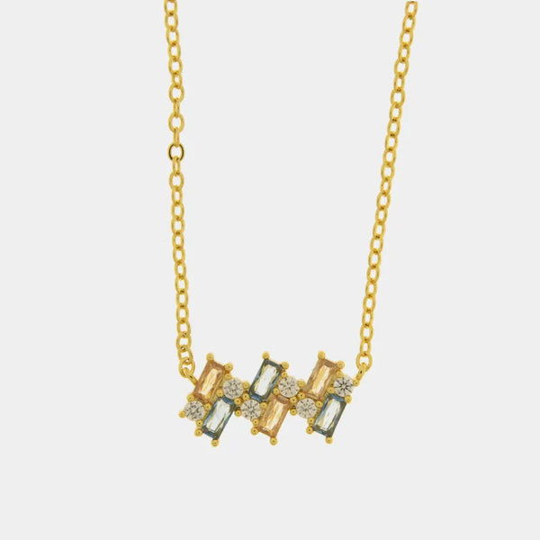 Collana in Metallo zirconi colorati — collezione eterna