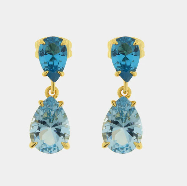 Orecchini in Metallo goccia azzurra — collezione eterna