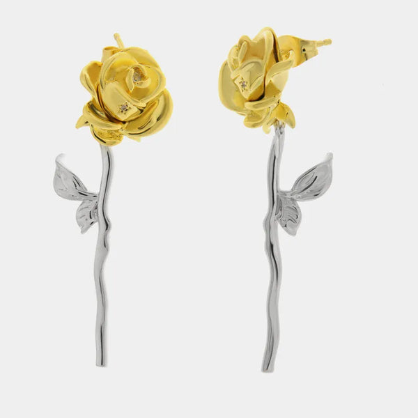 Orecchini in Metallo rosa pendente — collezione eterna