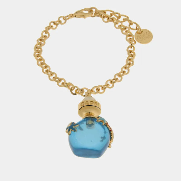 Bracciale in Metallo con bottiglina blu — collezione Faraglioni