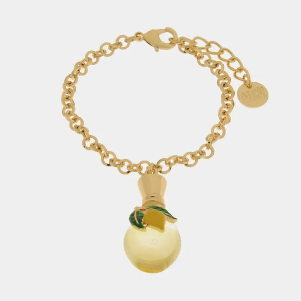 Bracciale in Metallo con bottiglina e limoni — collezione Faraglioni