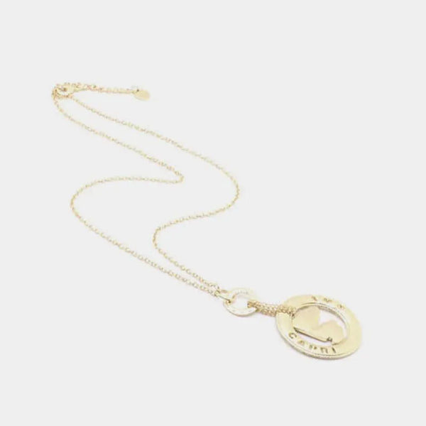 Collana in Metallo con medaglione pendente disegno faraglioni — collezione Faraglioni
