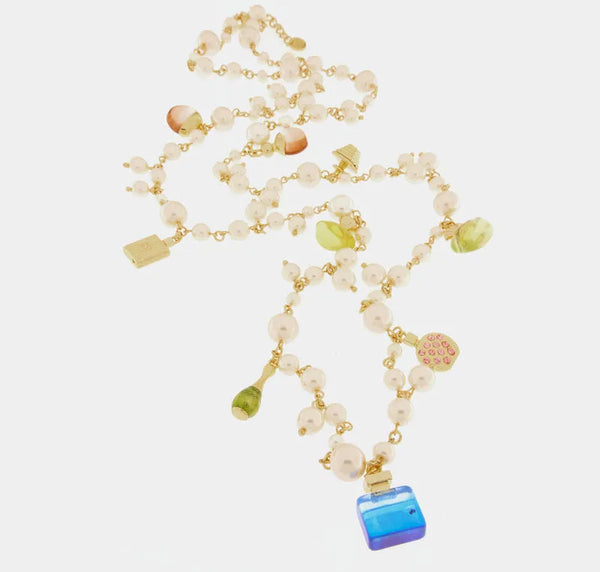 Collana in Metallo con perle e profumi — collezione Faraglioni