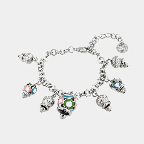 Bracciale in Metallo con campanelle colorate — collezione grotta azzurra