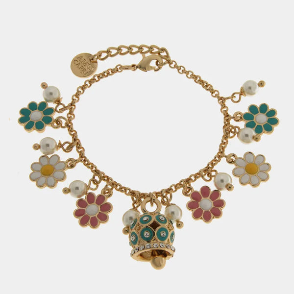 Bracciale in Metallo campanella e margherite — collezione Onda Azzurra