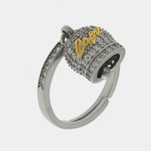 Anello in Argento 925 campanella Capri zirconata — collezione piazzetta 925
