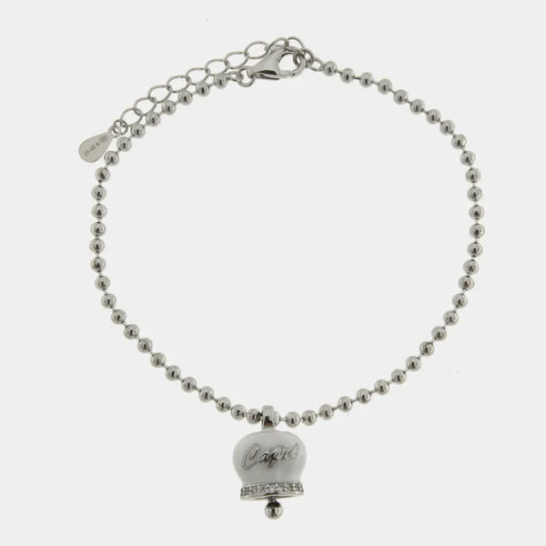 Bracciale in Argento 925 campanella bianca Capri — collezione piazzetta 925