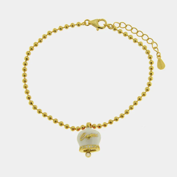 Bracciale in Argento 925 campanella bianca Capri — collezione piazzetta 925