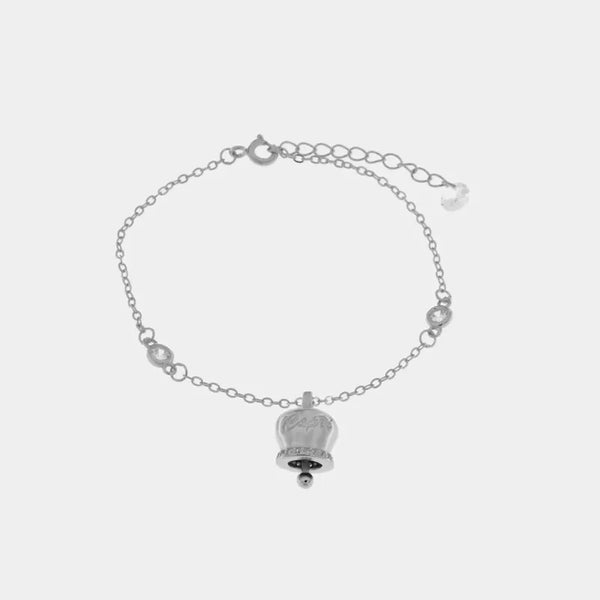Bracciale in Argento 925 con campanella Capri e zirconi — collezione piazzetta 925