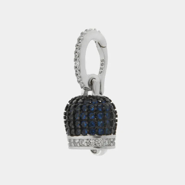 Ciondolo in Argento 925 con campanella blu — collezione piazzetta 925