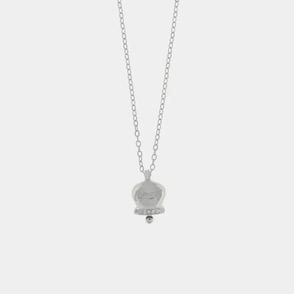 Collana in Argento 925 con campanella Capri e zirconi — collezione piazzetta 925