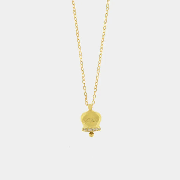 Collana in Argento 925 con campanella Capri e zirconi — collezione piazzetta 925