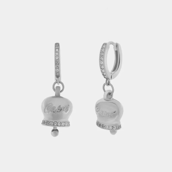 Orecchini in Argento 925 con campanella Capri e zirconi — collezione piazzetta 925