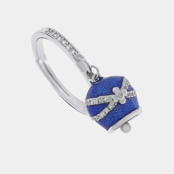 Anello in Argento 925 con campanella portafortuna capri — collezione san michele