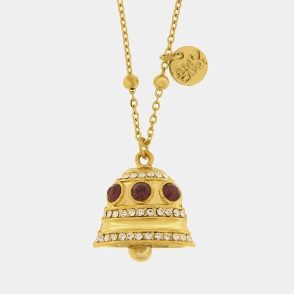 Collana in Acciaio campanella Capri con punti luce — collezione solaria