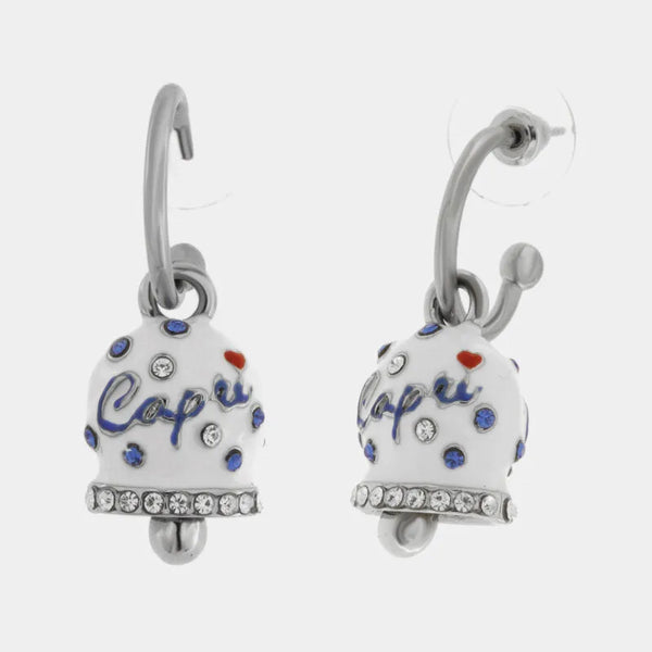 Orecchini in Acciaio campanella Capri a pois — collezione solaria