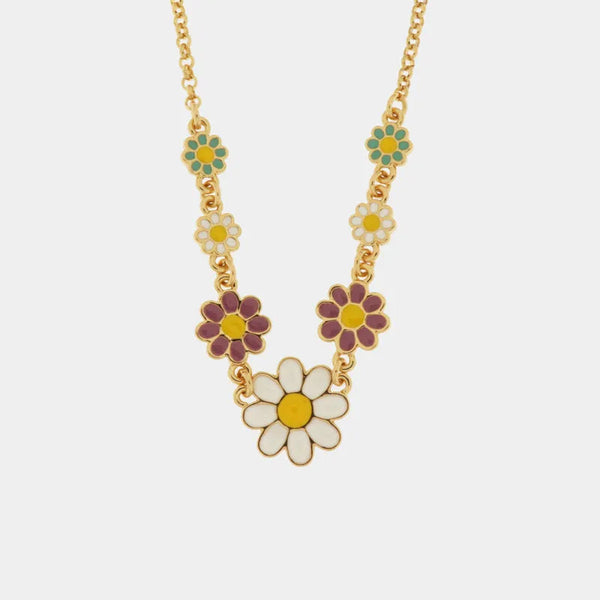 Collana in Metallo con margherite colorate — collezione tiberio