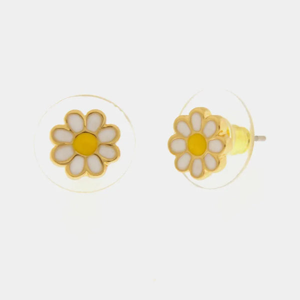 Orecchini in Metallo con margherita — collezione tiberio
