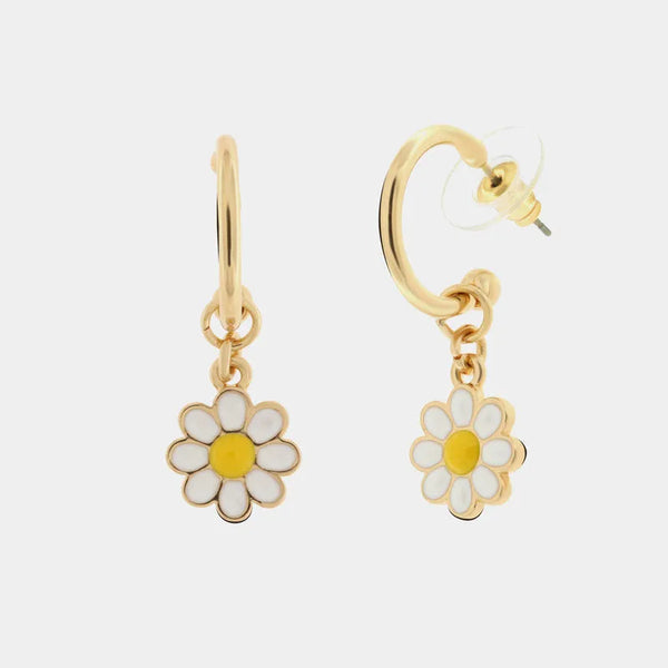 Orecchini in Metallo con margherite pendenti — collezione tiberio