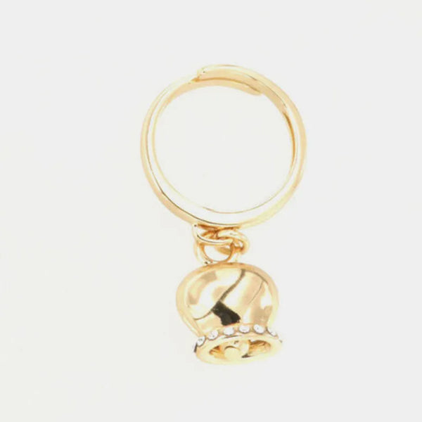 Anello Campanella Capri Portafortuna con Cristalli - Placcato Oro Regolabile — collezione tragara
