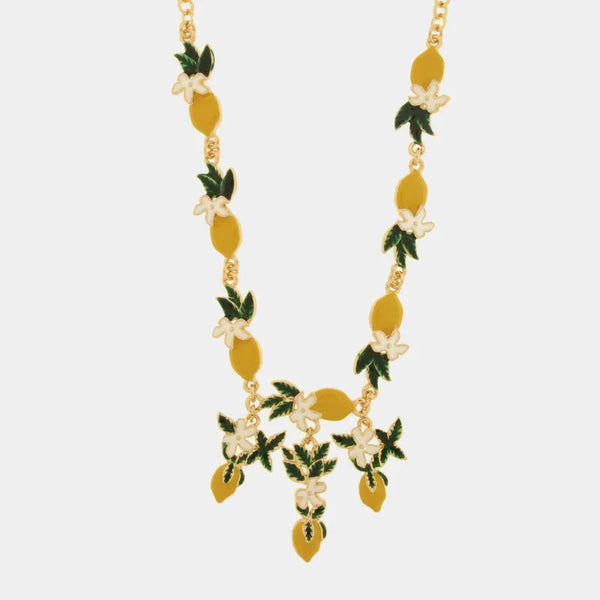 Collana in Metallo limoni e margherite — collezione via camerelle