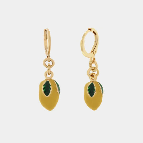 Orecchini in Metallo con limoni — collezione via camerelle